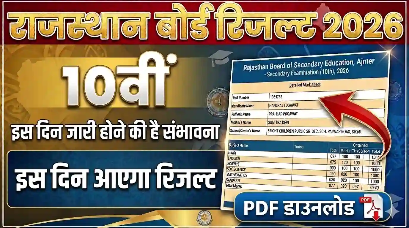 RBSE 10th Result 2026