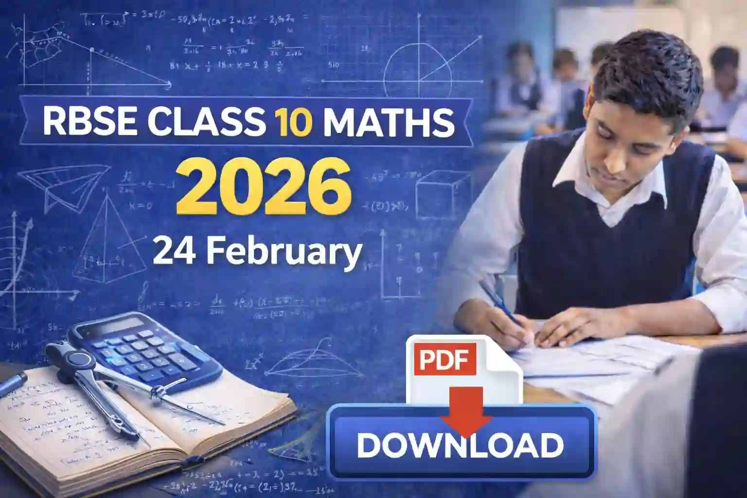 RBSE Class 10 Maths Question Paper 2026