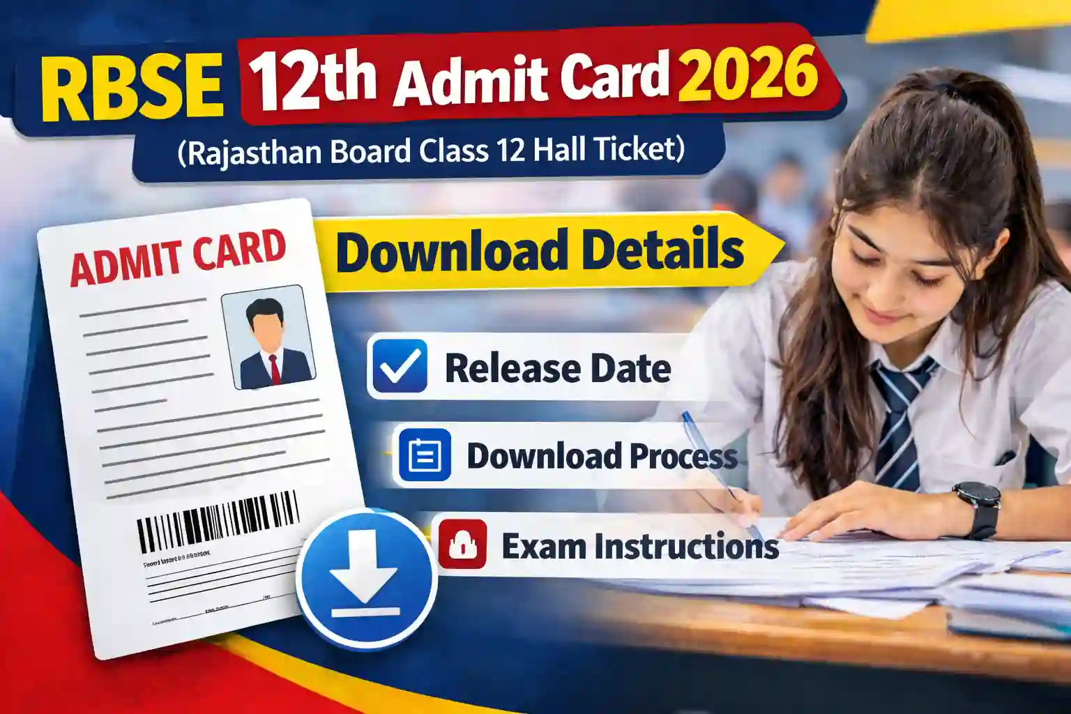 RBSE 12th Admit Card 2026