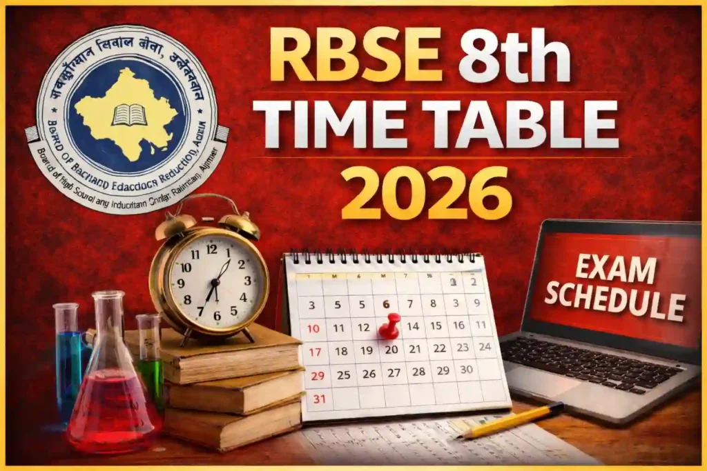 RBSE 8th Time Table 2026